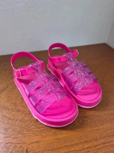 Sandália Infantil Pink Rosa Glitter - 25/26 BR