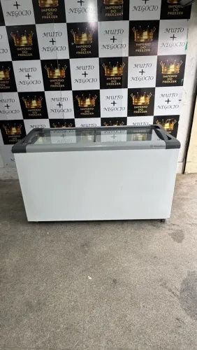 Freezer tampa de vidro metalfrio nf40 sorvetes