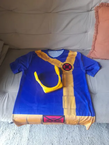 Fantasia Cyclops X-Men camisa+óculos