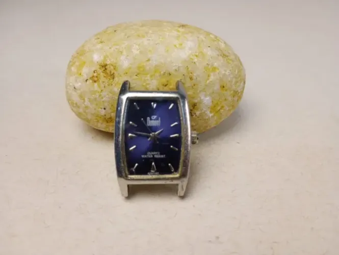 Caixa Relógio Dumont Quartz Feminino Antigo - Mostrador Azul (RF-000154 / p/ Peças)