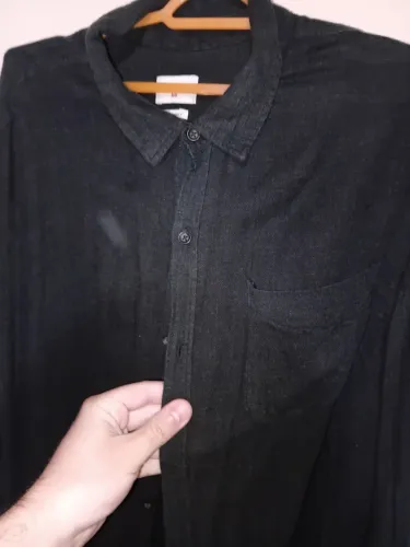 Camisa Oversized corte bufante de algodão cru. ORIGINAL RENNER. MARFINNO CONFORT FIT GG.
