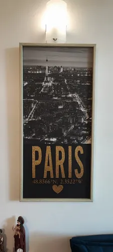 Quadro de Paris 38X80 cm - Venda de garagem