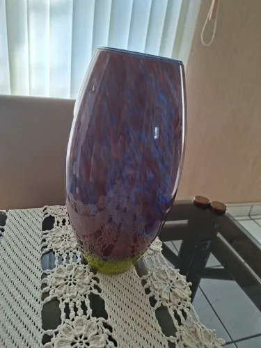 Vaso de vidro artístico
