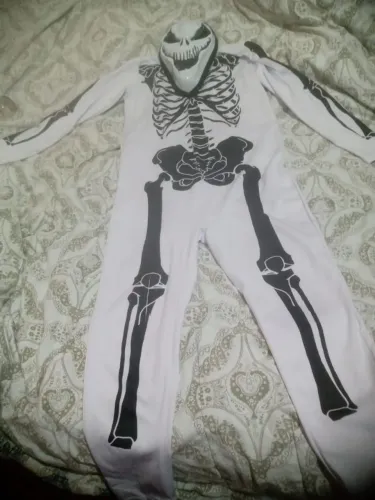 Fantasia Halloween Tamanho M Adulto Caveira 