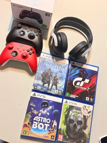 Controle Xbox série x controle gamesid pro jogos ps5 e fone pulse