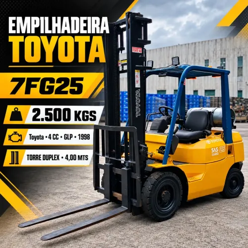 Empilhadeira - Toyota - 7FG25 - 2.500 Kgs.