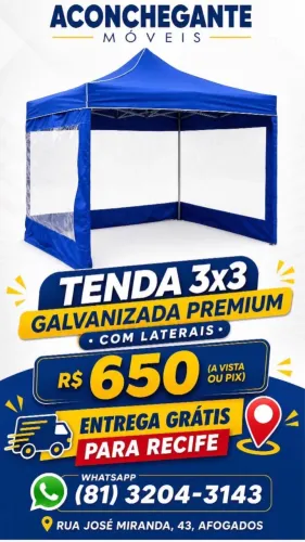 Tenda 3x3 Linha premium com Laterais