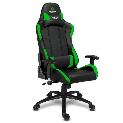 CADEIRA GAMER ALPHA GAMER VEGA NOVA - 130KG - BRAÇO 4D - PRETA/VERDE