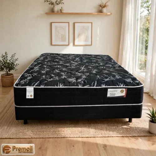 CAMA BOX CONJUGADA PLUMATEX D26 138X188X64 MOLAS ENSACADAS 
