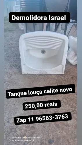 Tanque louça celite