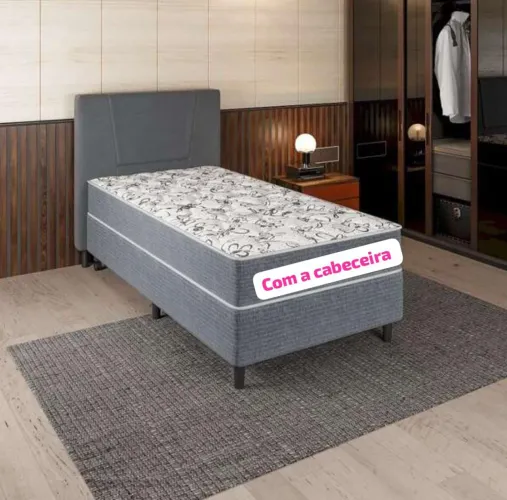 Cama box solteiro com a cabeceira entrega grátis