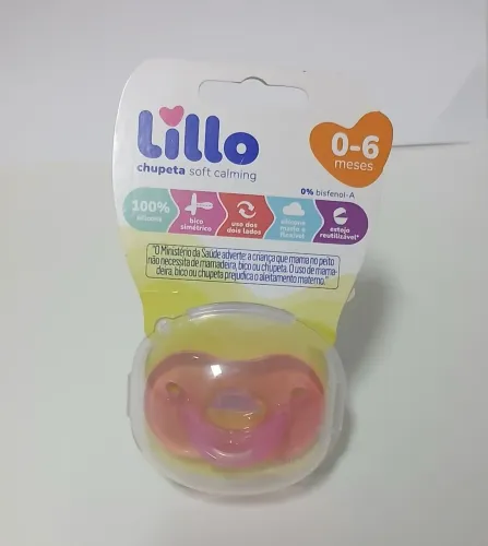 Chupeta Lillo soft calming rosa tam 1 nova