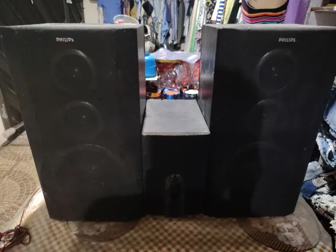 3 Caixas de Som Philips/Mystic - Não Testadas