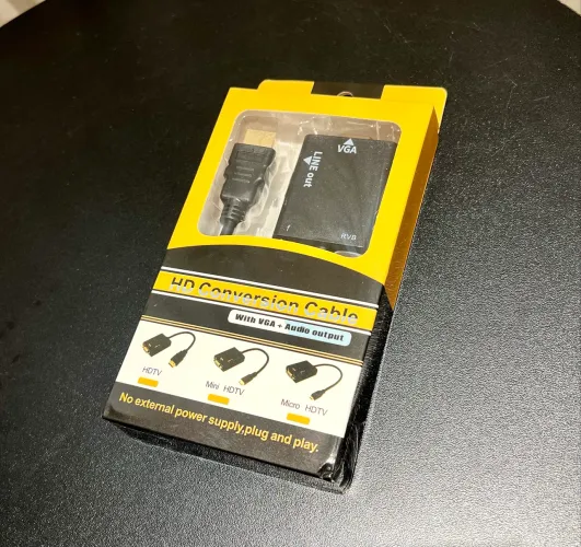 Adaptador HDMI para VGA com Áudio - Praticidade na conexão