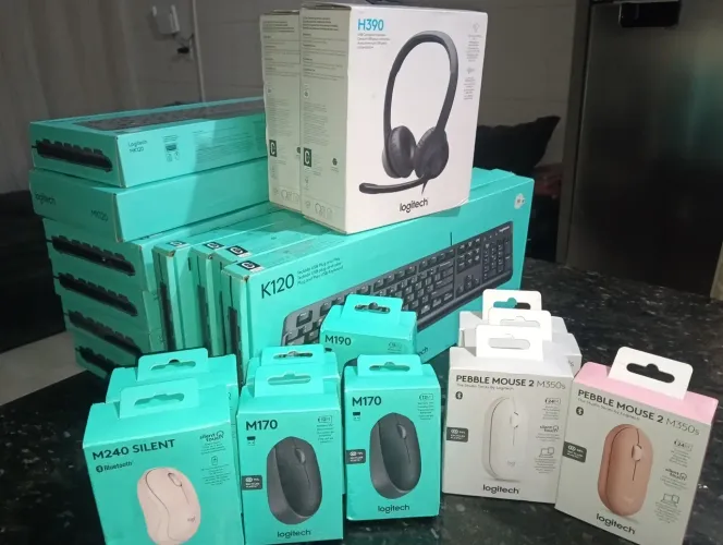 Teclados, Mouses e Headsets originais Logitech novos e lacrados, preços imbatíveis!!!