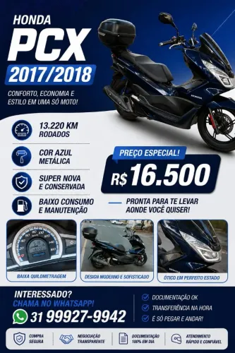 Vendo PCX em ótimo estado de conservação 