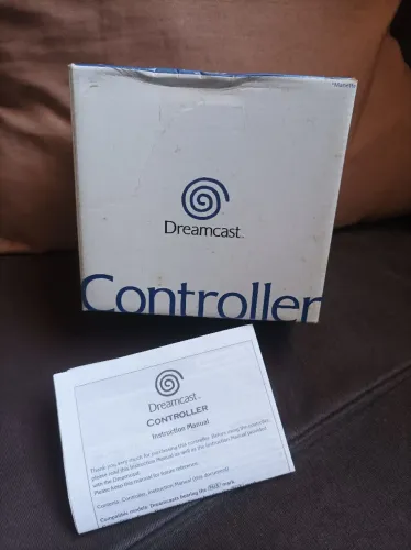 Caixa controle Dreamcast Europa com manual