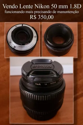 Vendo lente Nikon 50mm 1.8D