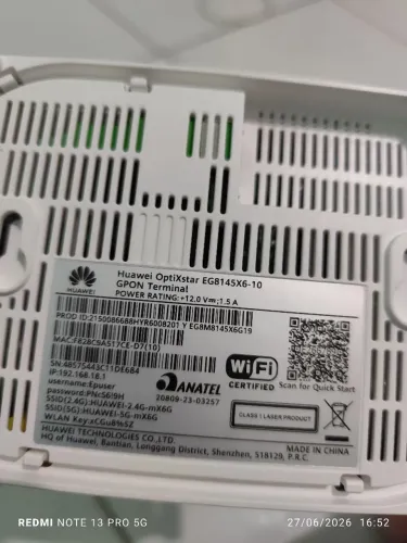 Roteador Huawei ont EG8145x6-10