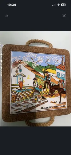 Dupla de descanso de panela ou peça decorativa compradas na Europa