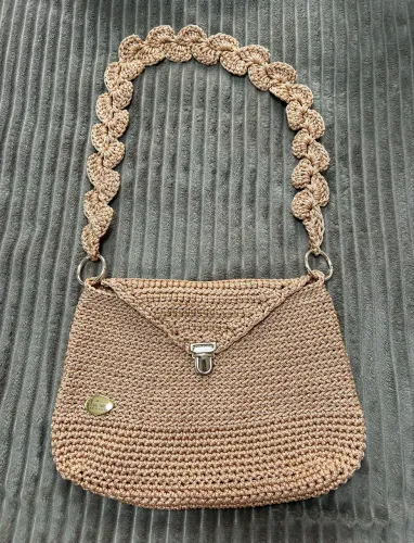 bolsa crochê com fio náutico