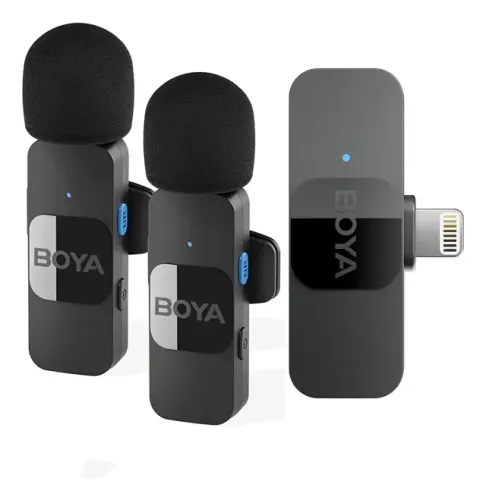 Microfone Lapela Boya By-v2 Conector Lightning Para iPhone 11/12/13/14