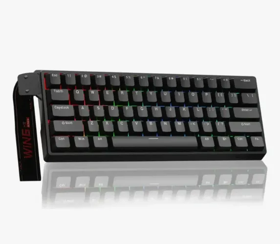 Teclado Mecânico Magnético Aula Win60he Standard 8k Rgb Pret Preto Inglês Us