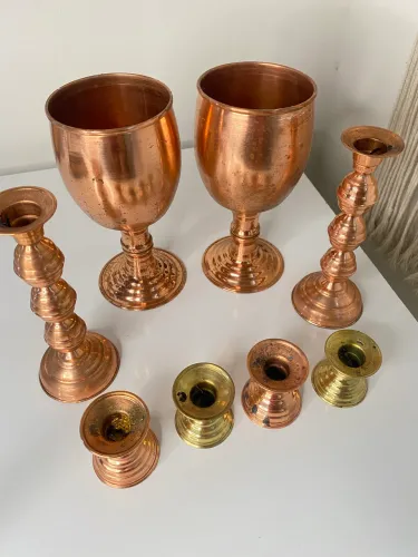 Peças de cobre e latão