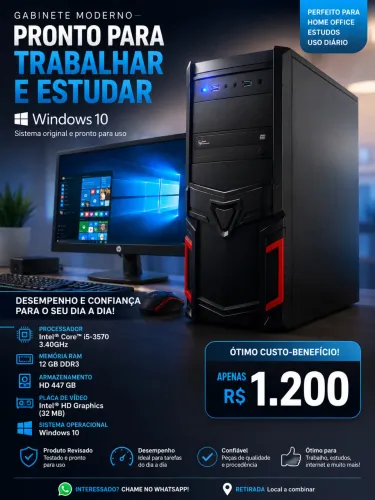 Computador completo Intel i5 3.40ghz 