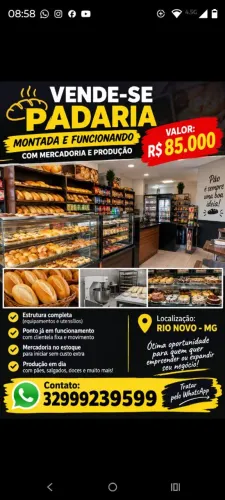 Padaria completa funcionando