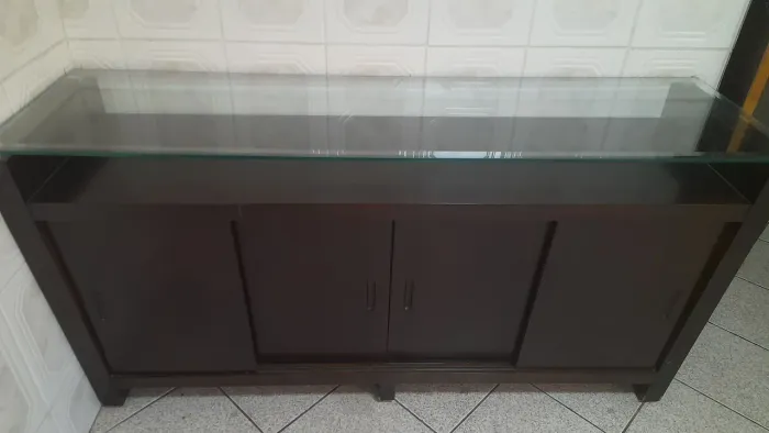 Buffet Cristaleira MDF Tabaco