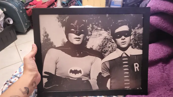 QUADRO DE COLECIONADOR FÃ BATMAN E ROBIN ORIGINAIS