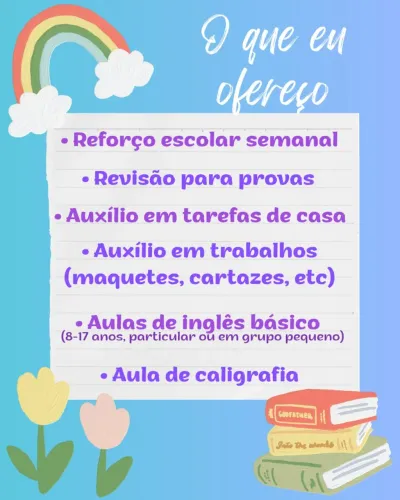 Reforço escolar - Ens. Fundamental - Inglês particular