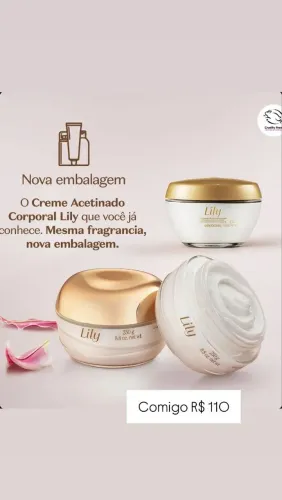 Creme acetinado Lily boticário 