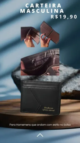Carteira Masculina em couro