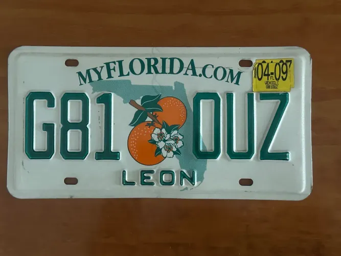 Placa de carro Florida Leon