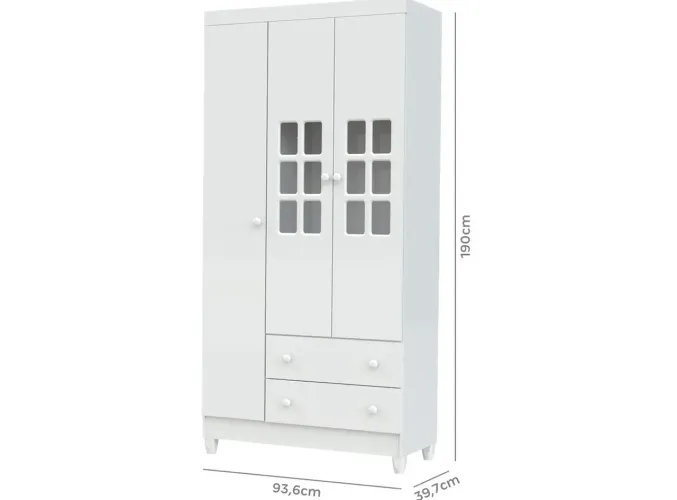 Quarto de bebê guarda-roupa + berço 