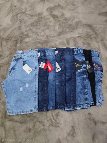 Bermuda Jeans Masculina Sem Lycra - Várias Lavagens do 38 ao 46