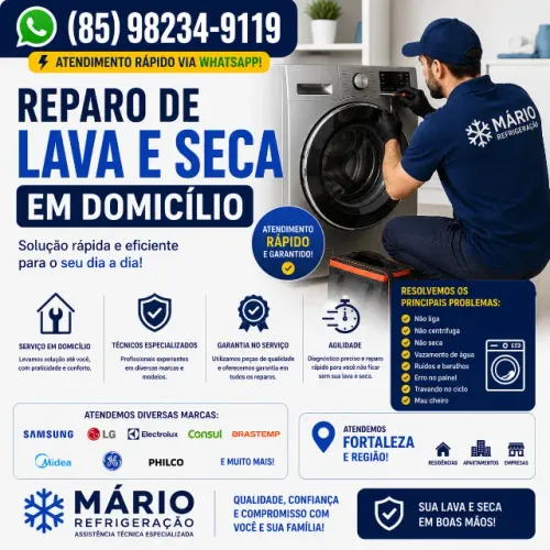 Reparo de Lava e Seca em Domicílio