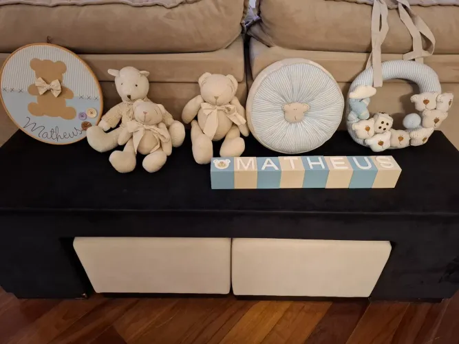 Conjunto de Pelúcias Decoração quarto bebê!!!