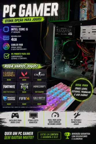 PC com Intel Core i5 de 2ª geração