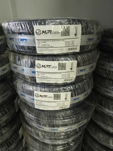 Cabo F/UTP CAT5E blindado preto - interno e externo