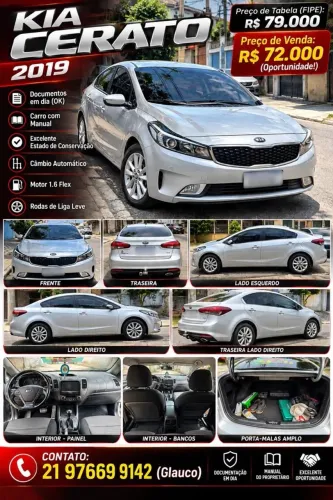 Kia Motors Cerato 1.6 16V Flex Aut. 2019