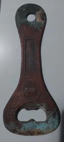 Antigo Abridor de Garrafas Grande Bronze