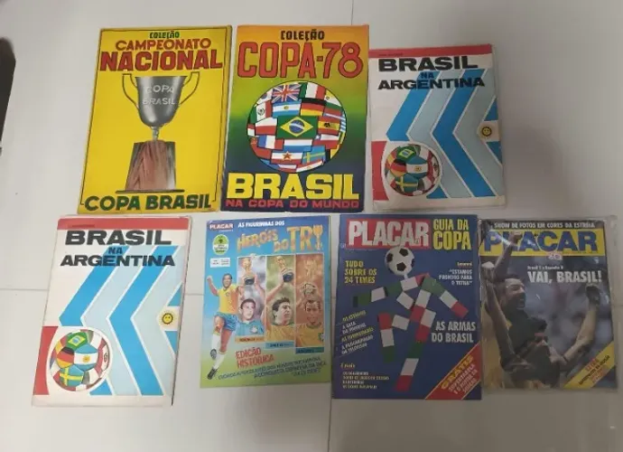 Lote de albuns antigos de copa do mundo 1978