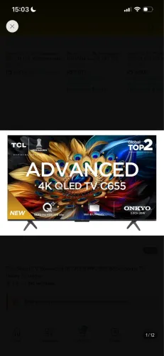 TCL Smart TV Advanced 4K QLED PRO 85C655 Google Tv Dolby Chumbo