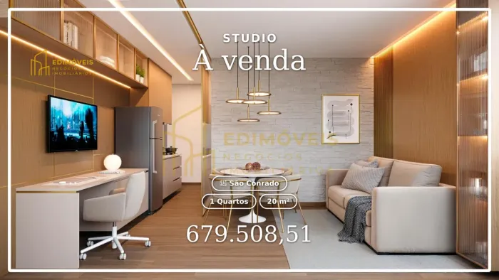 Studio moderno em São Conrado, Vila Velha, a poucos passos da Praia de Itaparica!
