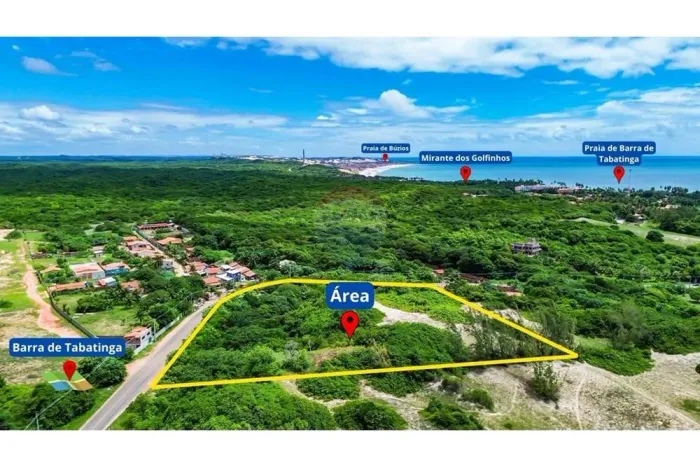 Terreno à Venda com Vista para o Mar na Barra de Tabatinga 16.327 m² na RN-063