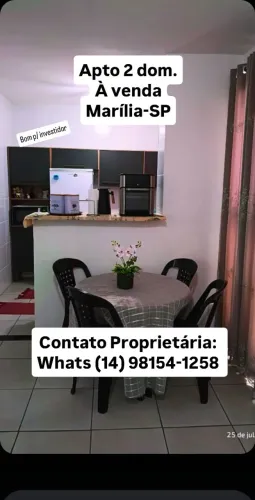 Apto terreo à venda com 2 dorm. em Marília-SP