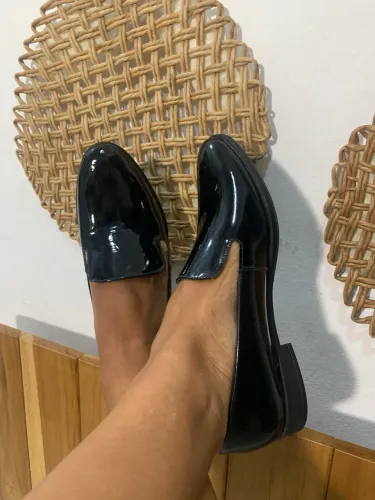 Sapato Loafer Verniz Preto Usaflex - N°37 - Novo com Etiqueta
